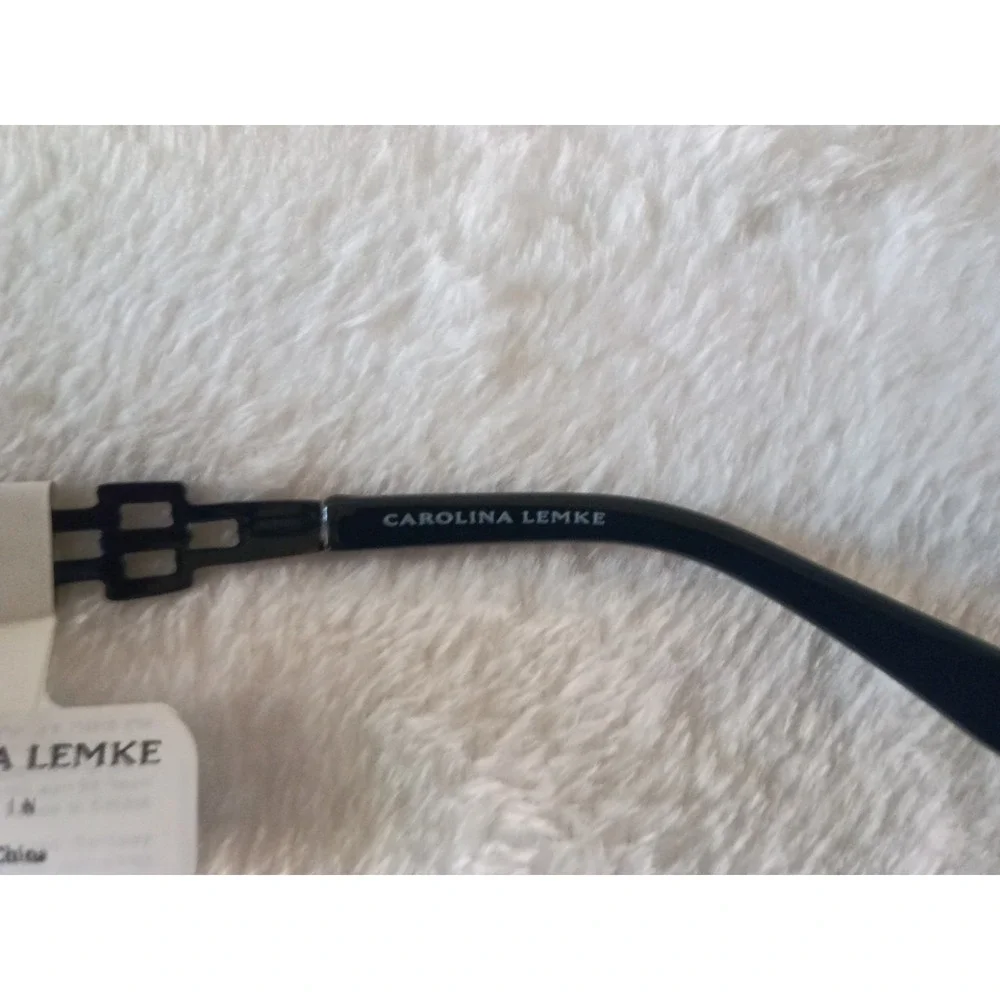 Carolina Lemke Bee CL3462-1 Black Geometric Sunglasses Cat 3 UV400 New w/Case